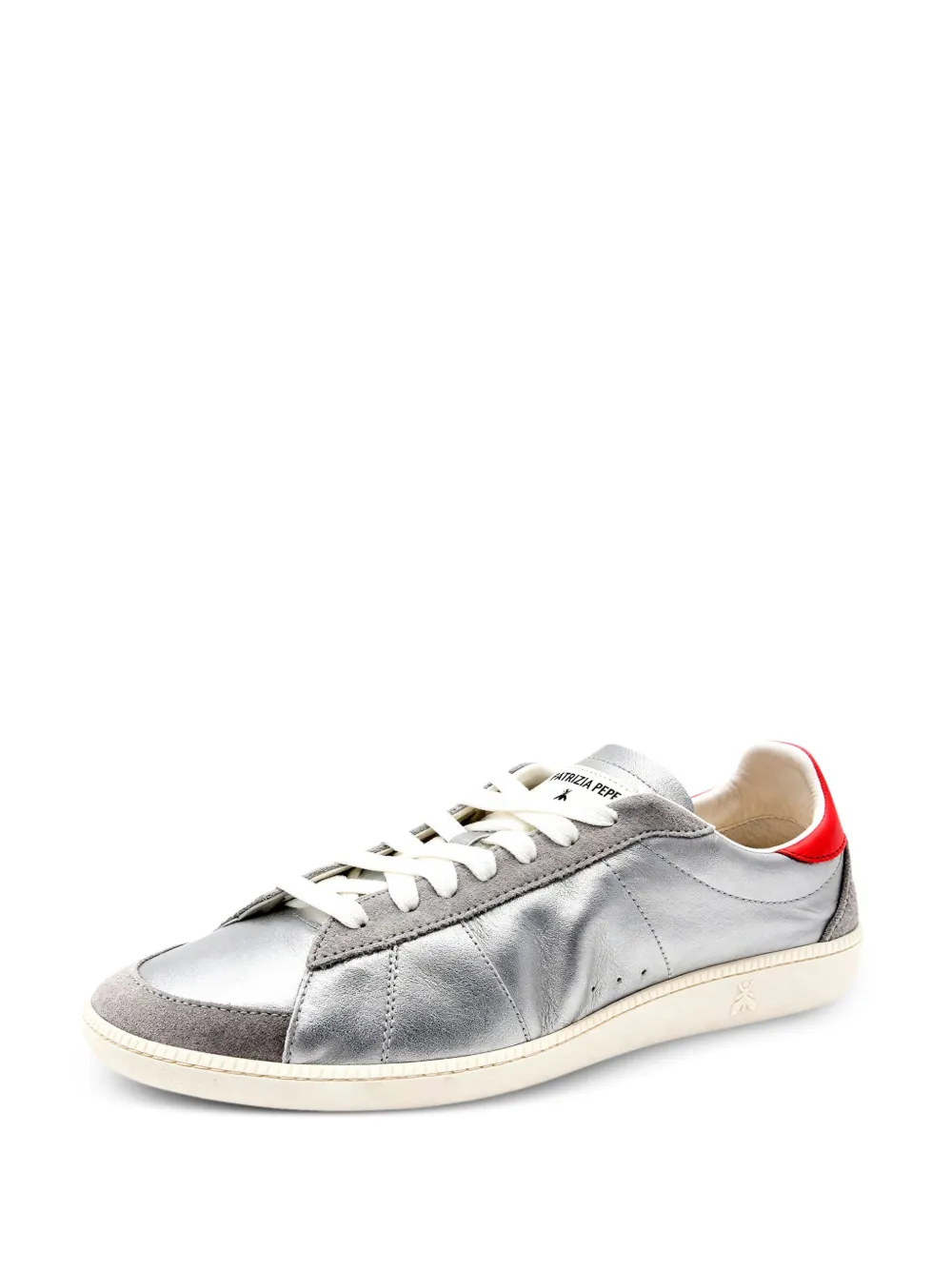 Patrizia Pepe leather sneakers - Zilver