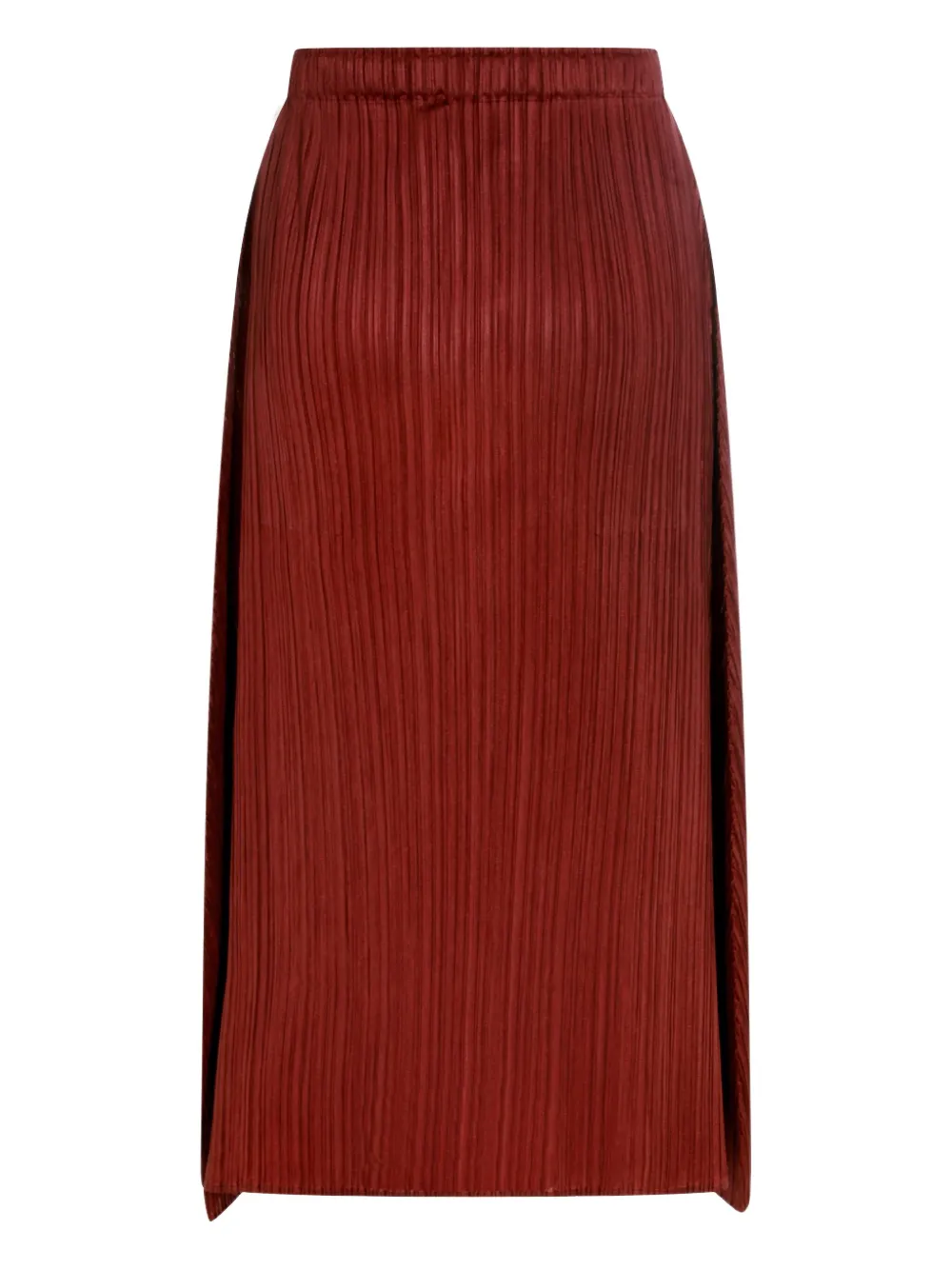 Pleats Please Issey Miyake pleated midi skirt - Rood