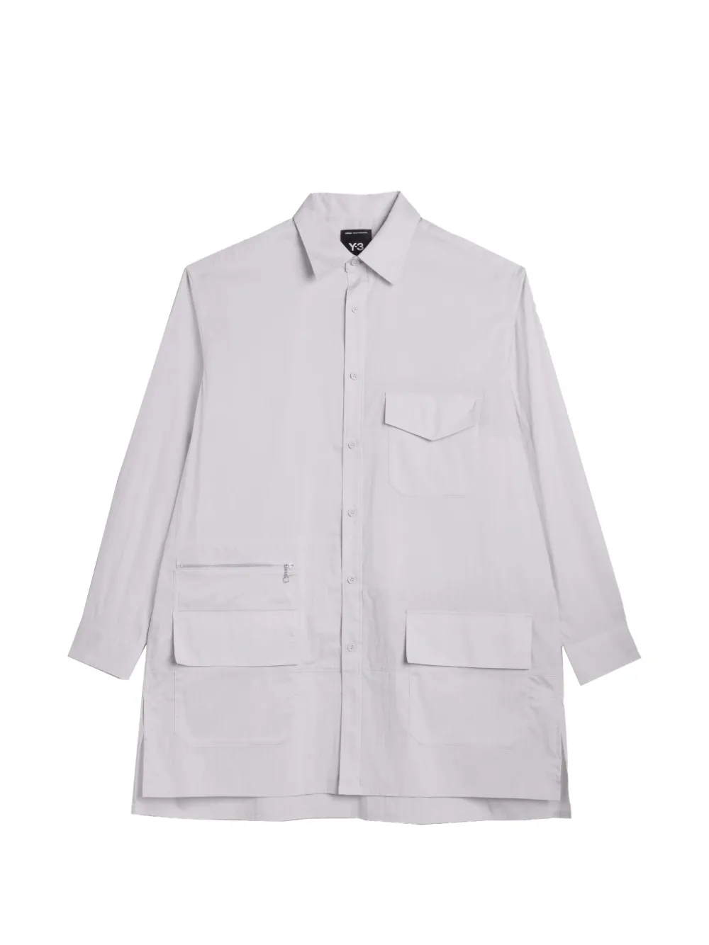 Y-3 Y-3 patch-pocket shirt - Grigio