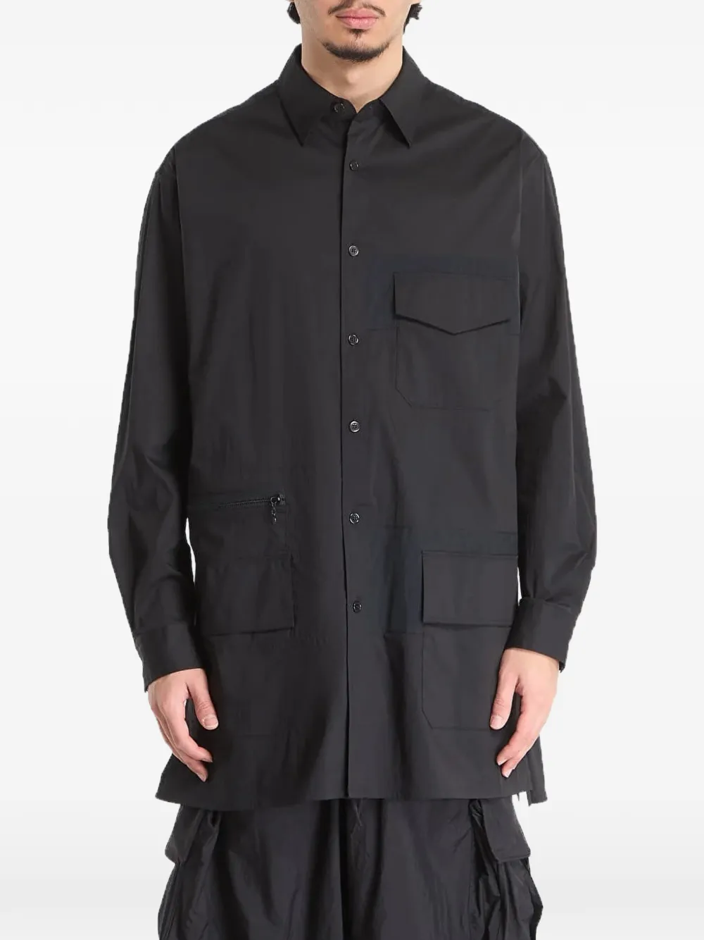 Y-3 UT overhemd met lange mouwen Zwart