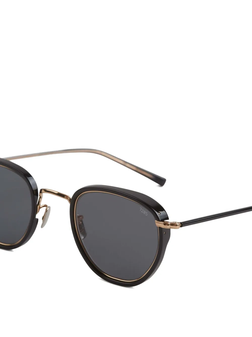 Eyevan7285 Zonnebril met rond montuur Zwart