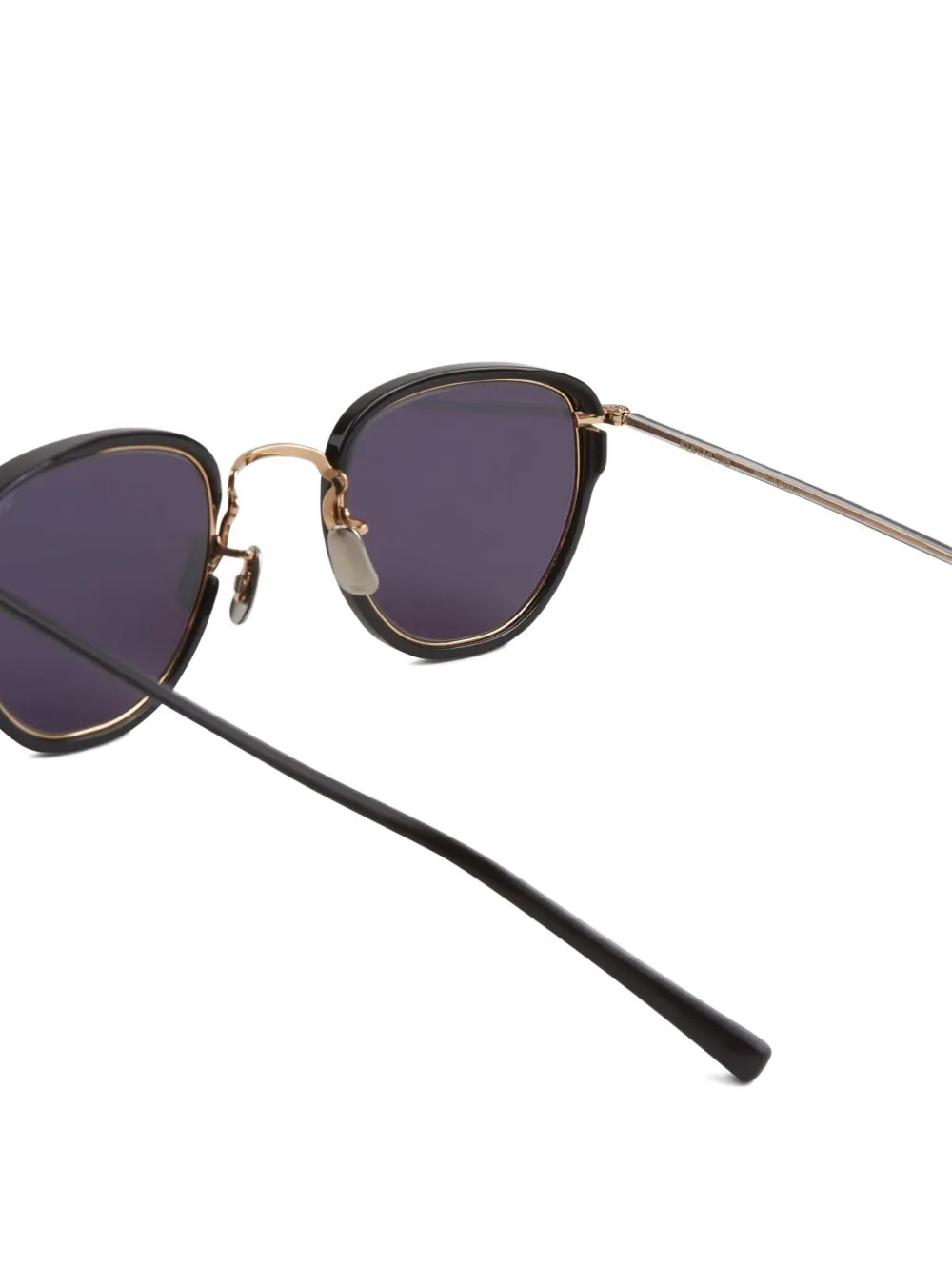 Eyevan7285 Zonnebril met rond montuur Zwart