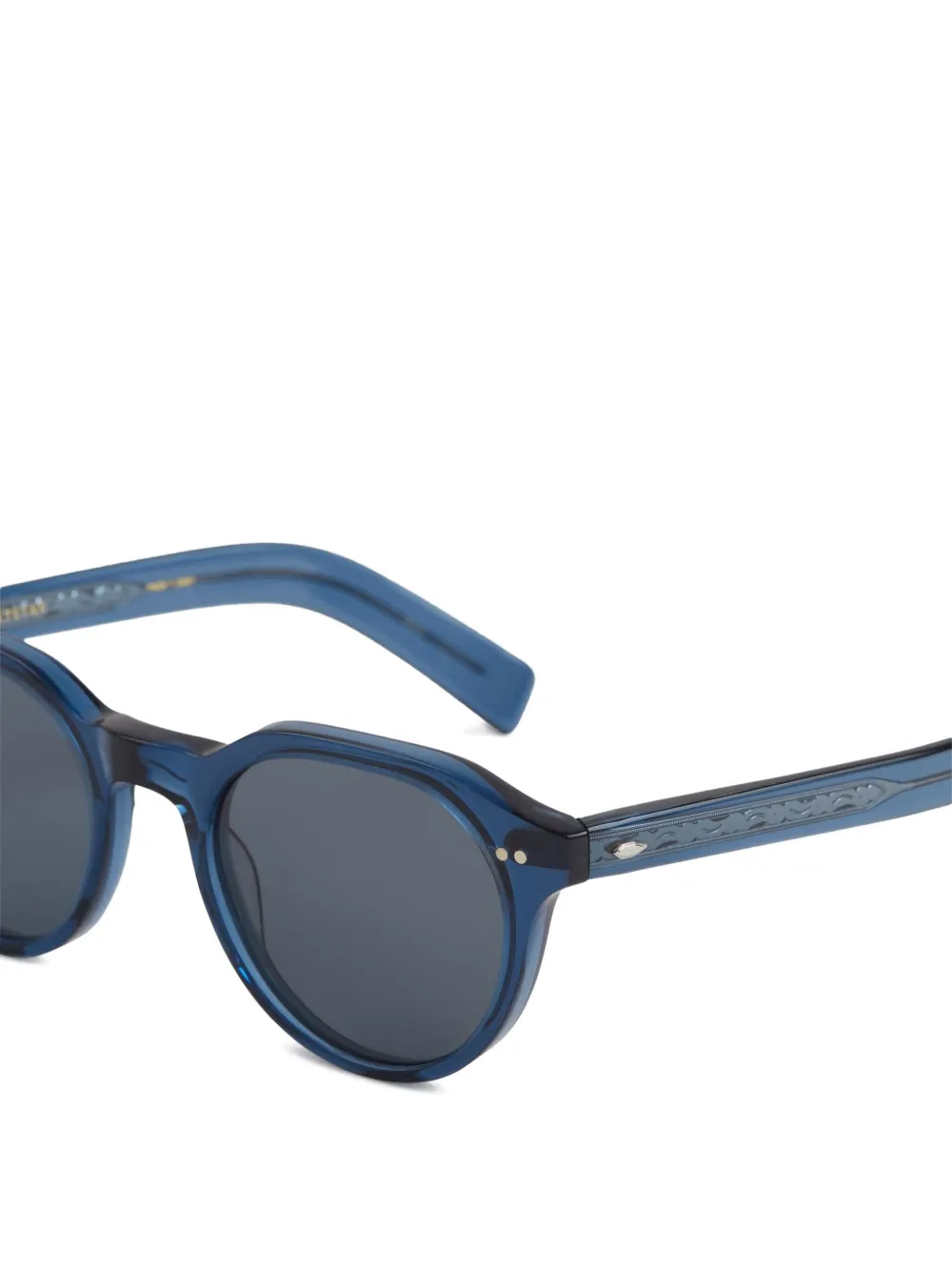 Eyevan7285 Zonnebril met rond montuur Blauw