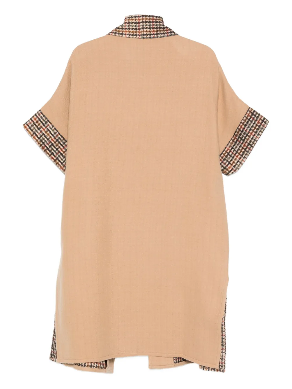 Houndstooth-Panel Coat