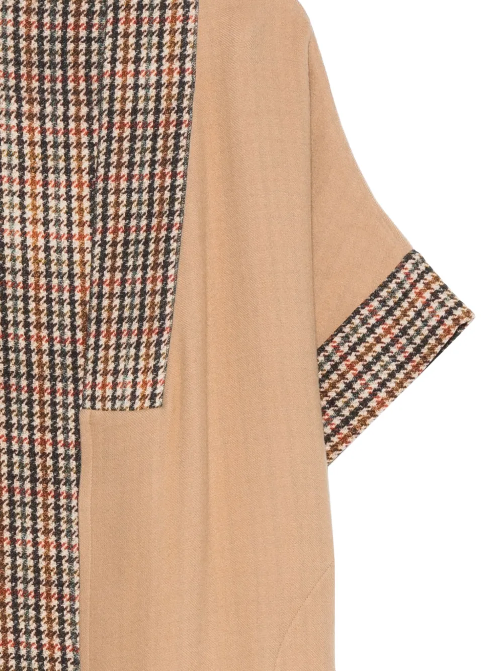 Houndstooth-Panel Coat