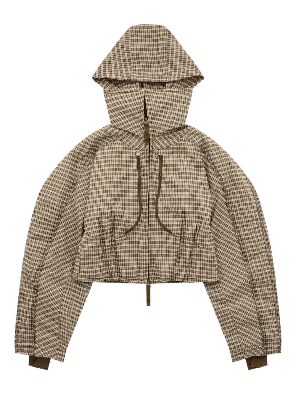 Nike X Knwls Check-pattern Jacket In Neutral