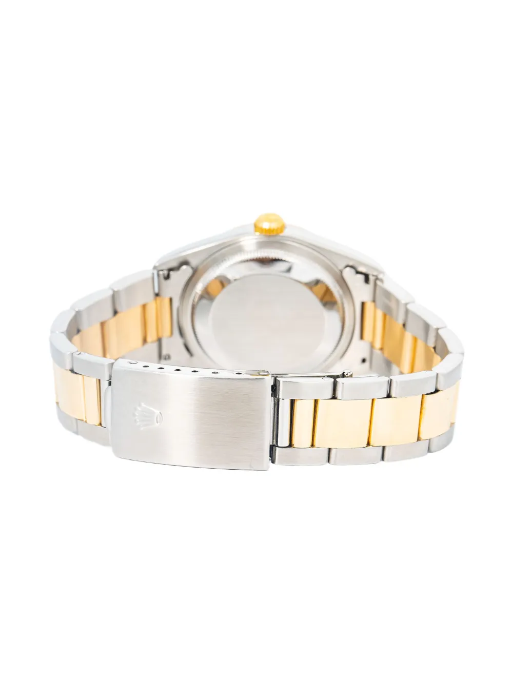 Pre-owned Rolex 18k Yellow Gold Diamond Datejust 36mm In Black