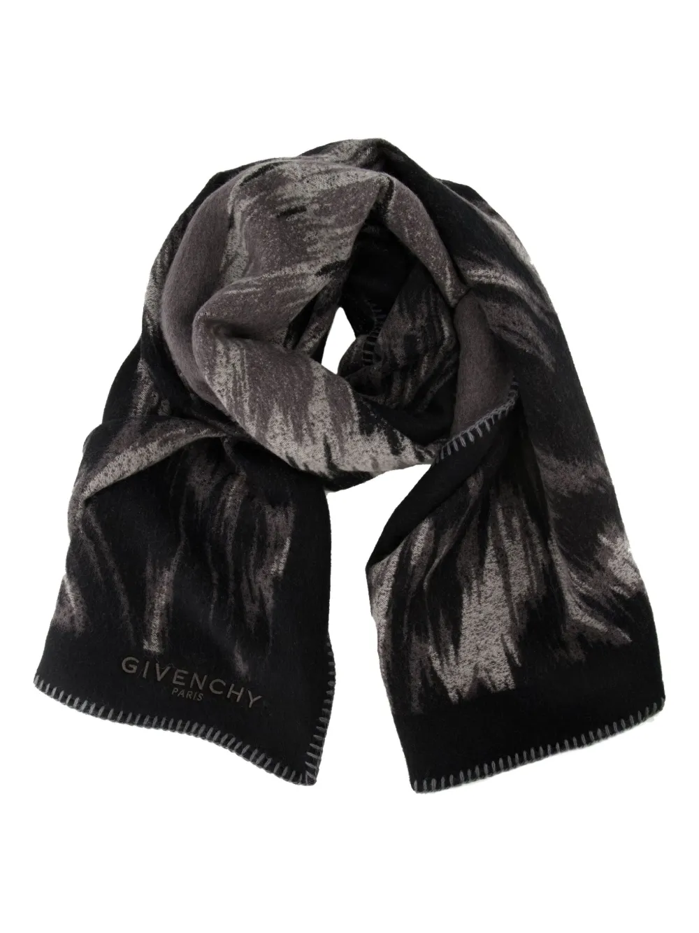 Givenchy Sjaal met dierenprint en jacquard - Zwart