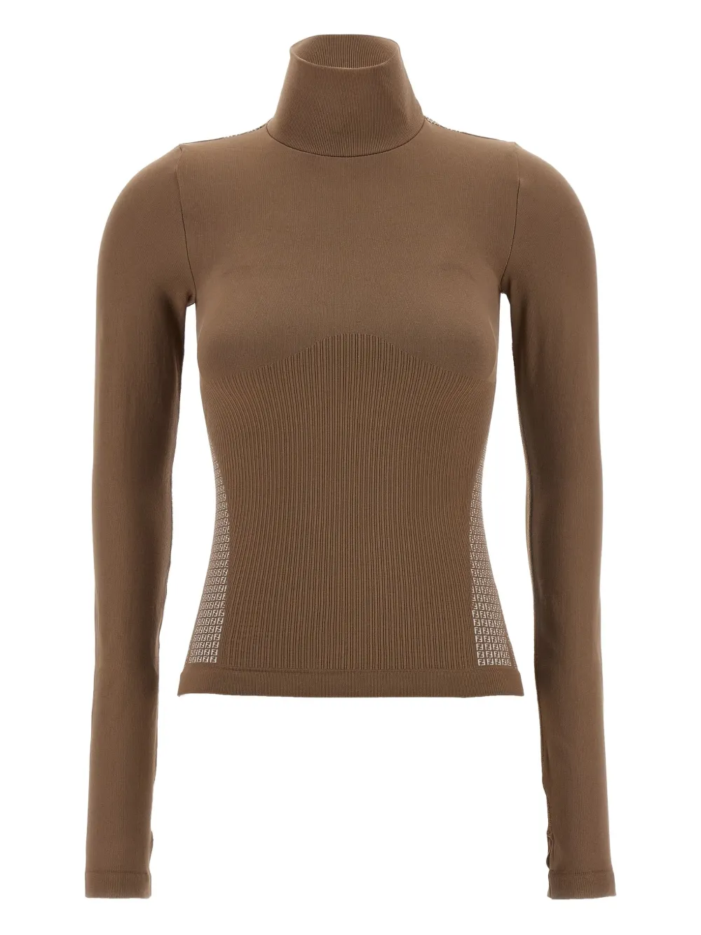 Fendi Long-sleeve Top In Brown