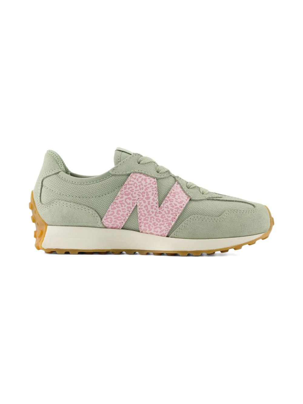 New Balance Kids 327 Bungee Lace sneakers met oversized logo - Groen