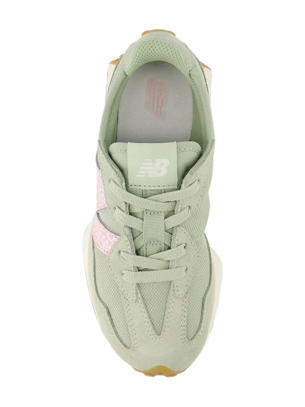 New Balance Kids 327 Bungee Lace sneakers met oversized logo Groen