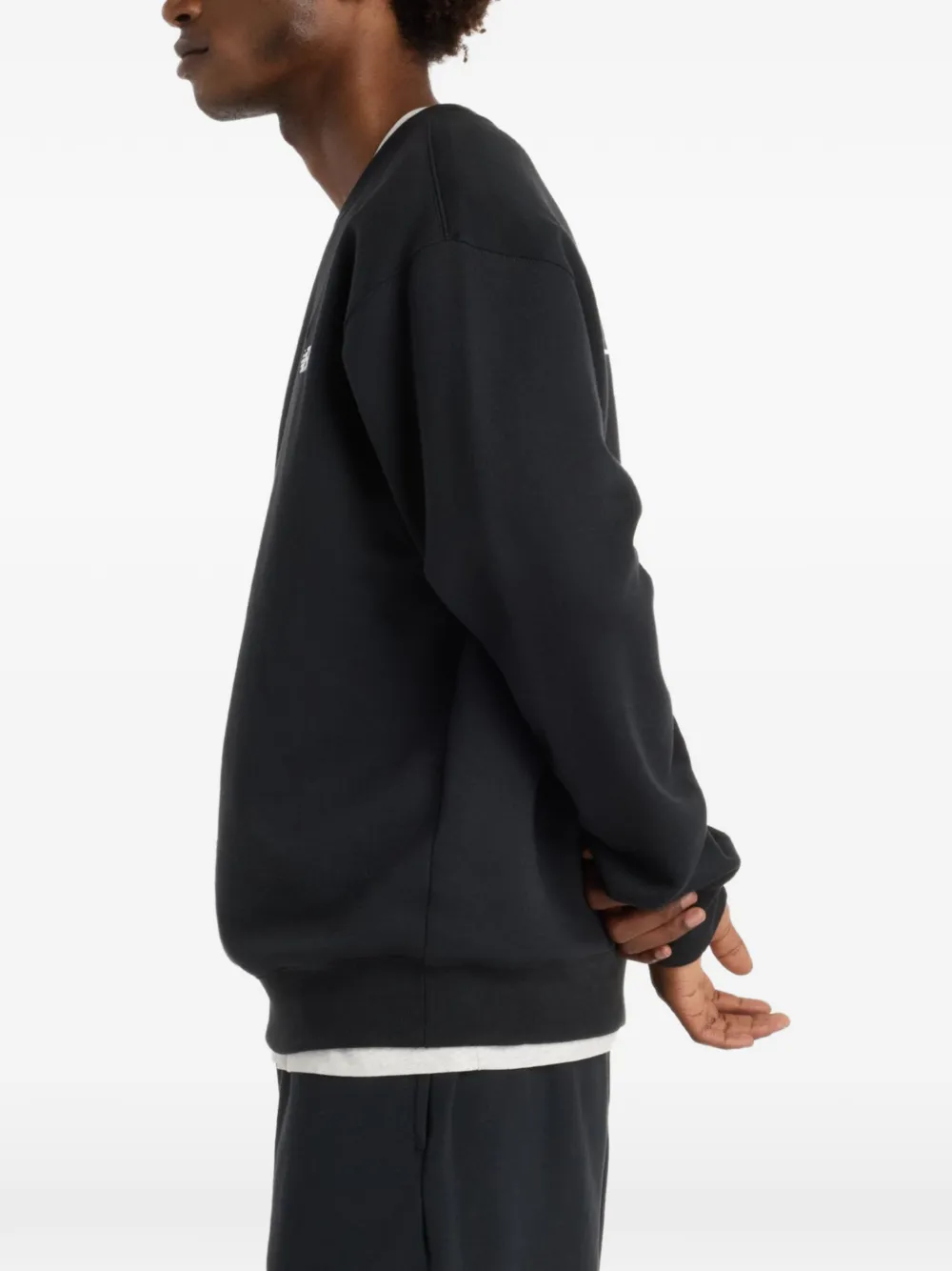 New Balance Fleece sweater met borduurwerk - Zwart