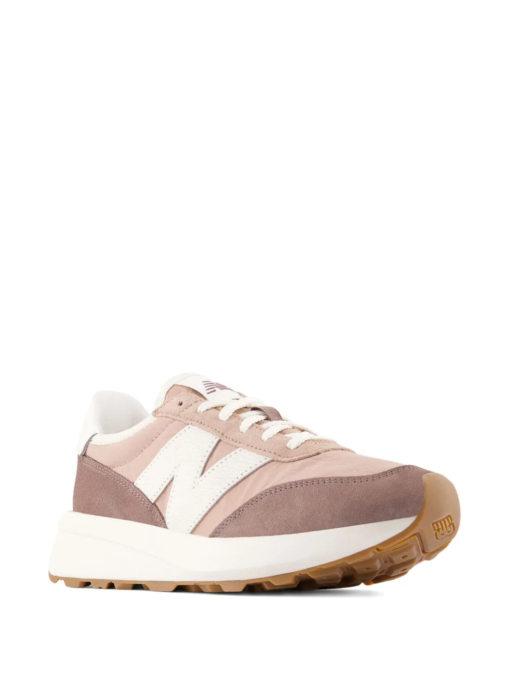 New Balance 370 sneakers met suède vlakken Roze