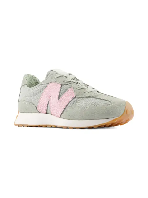 New Balance Kids tenis 327 con agujetas y logo