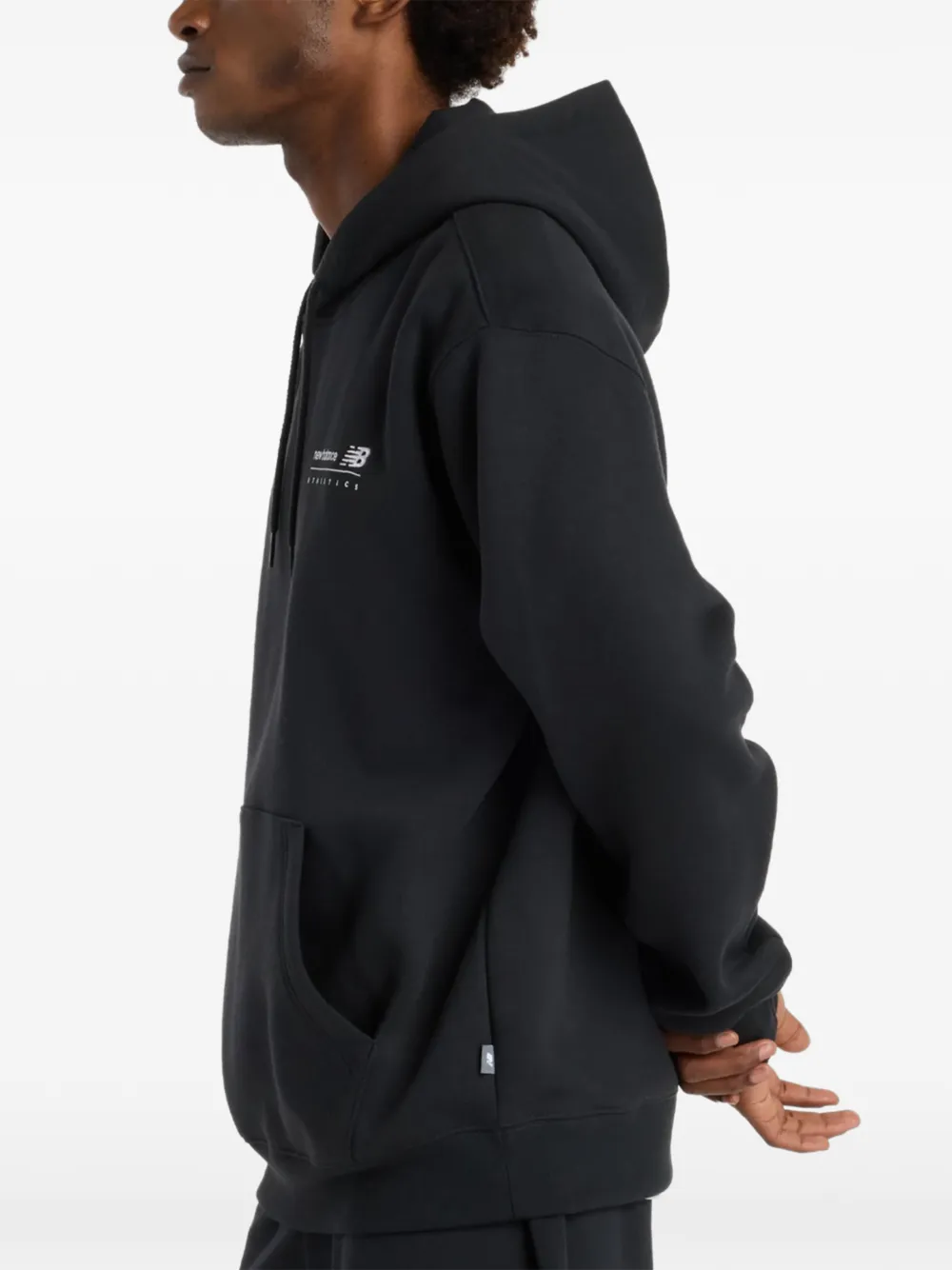 New Balance Hoodie met geborduurd logo Zwart