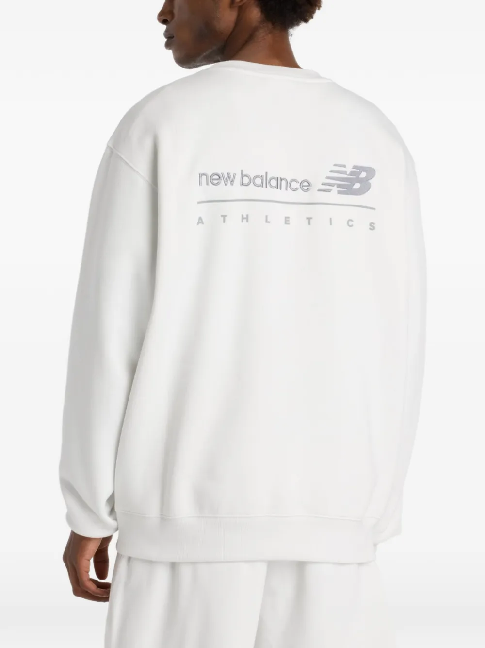 New Balance Sweater met geborduurd logo Wit
