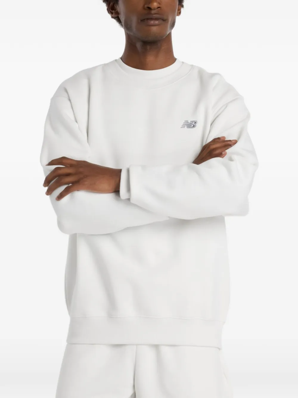 New Balance Felpa con logo ricamato - Bianco