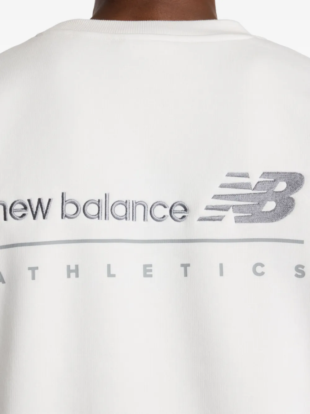 New Balance Sweater met geborduurd logo Wit