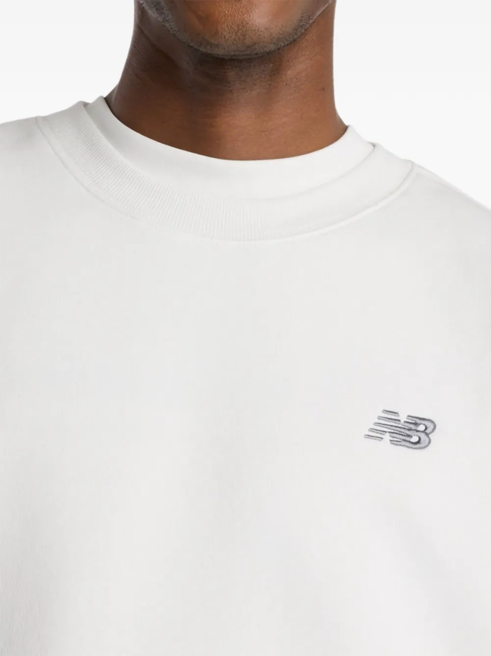 New Balance Sweater met geborduurd logo Wit