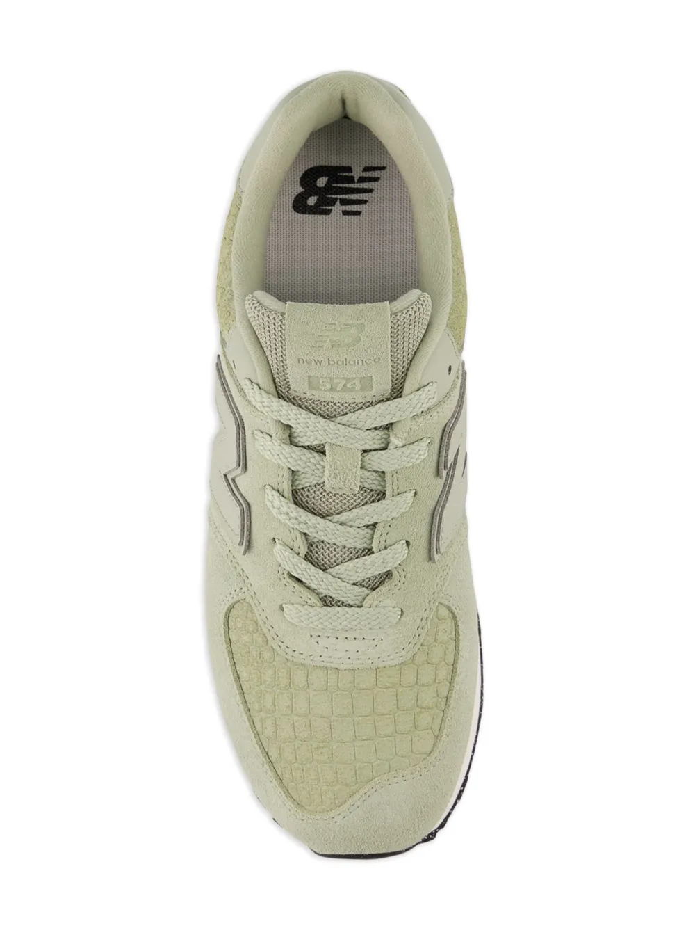 New Balance Kids 574 Lace sneakers met textuur Groen