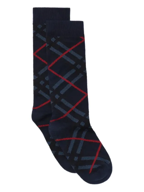 Burberry checked cotton-blend socks