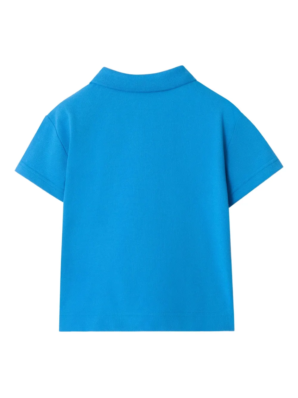 Burberry Kids equestrian-knight cotton-piqué polo shirt - Blauw