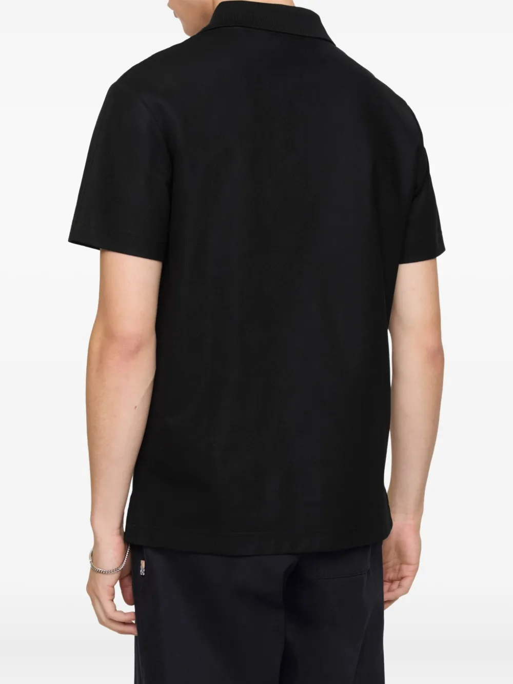 Burberry Equestrian Knight katoenen poloshirt Zwart