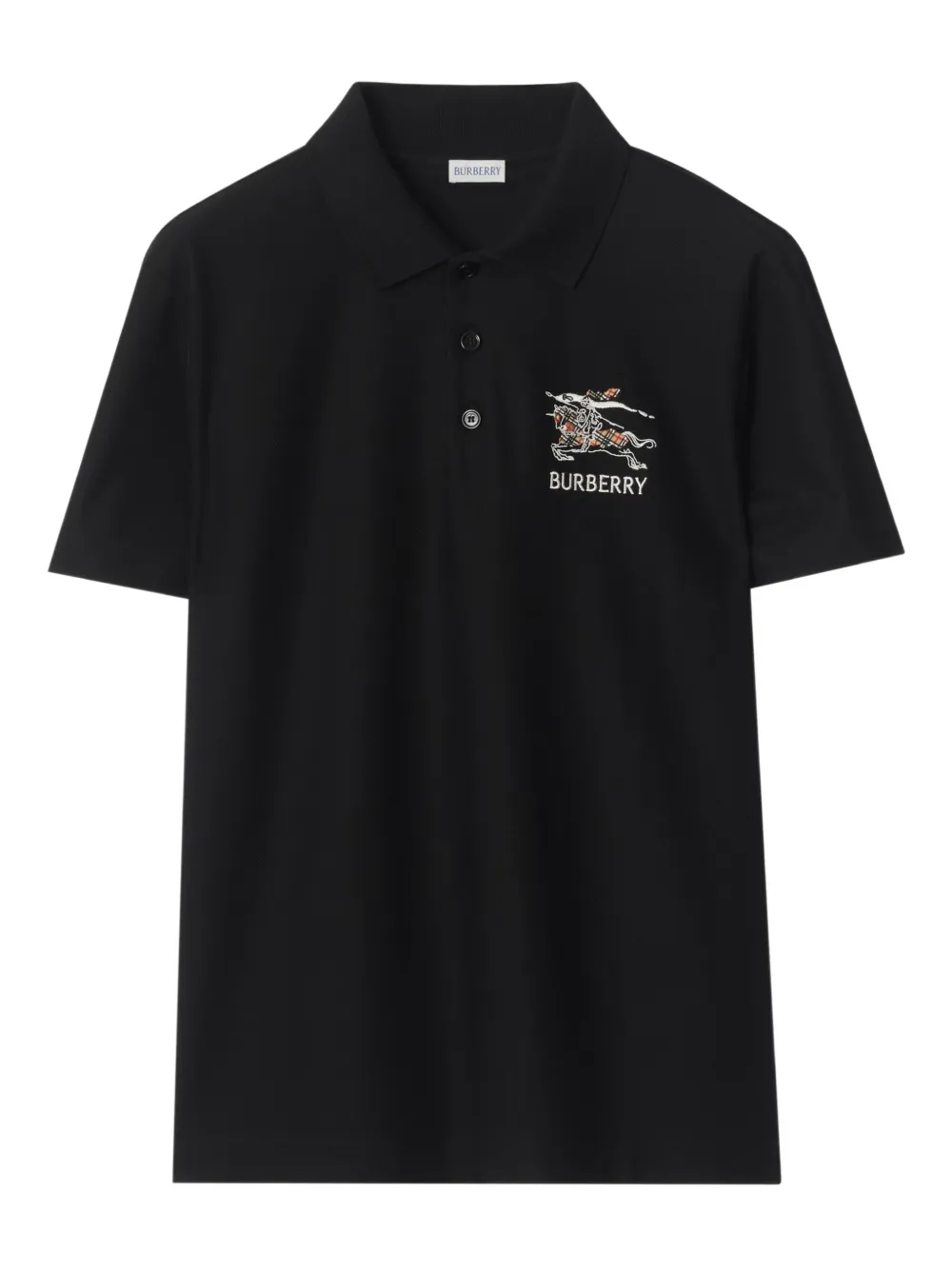 Burberry equestrian-knight cotton polo shirt - Nero