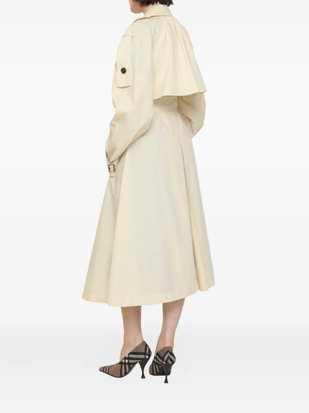 Burberry Trerose Storm-shield Buckled Trench Coat In Neutral