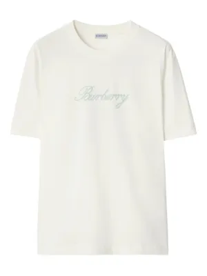 Burberry Check-patch Cotton T-shirt | White | FARFETCH