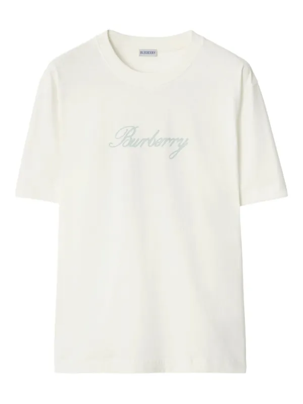 BURBERRY ロゴプリント Tシャツ ホワイト Burberry ポートレートプリント Tシャツ | ホワイト | FARFETCH JP