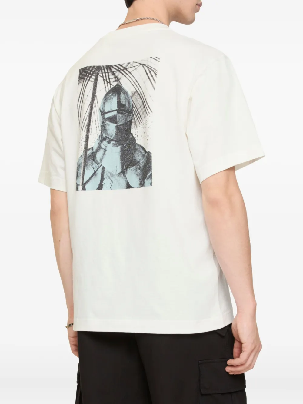 Burberry T-shirt met gewelfde logoprint Wit