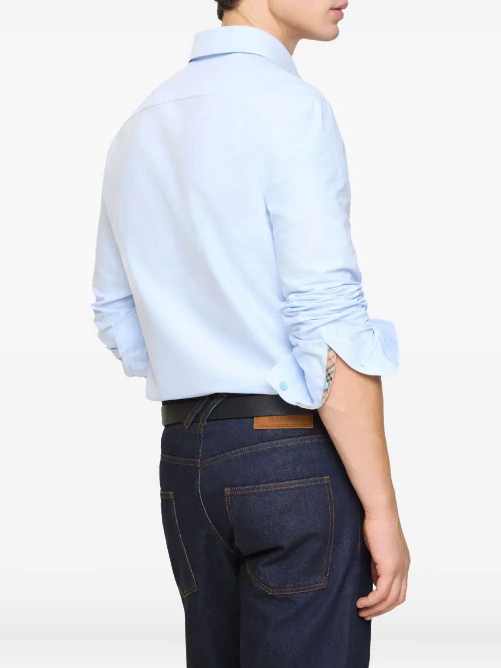 Burberry Equestrian Knight Oxford overhemd Blauw