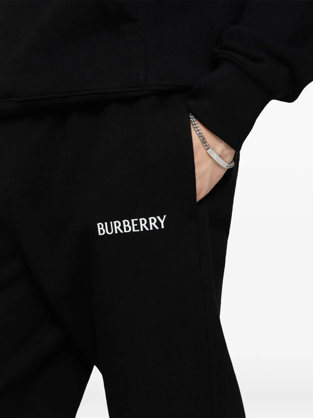 Burberry Trainingsbroek met logo Zwart