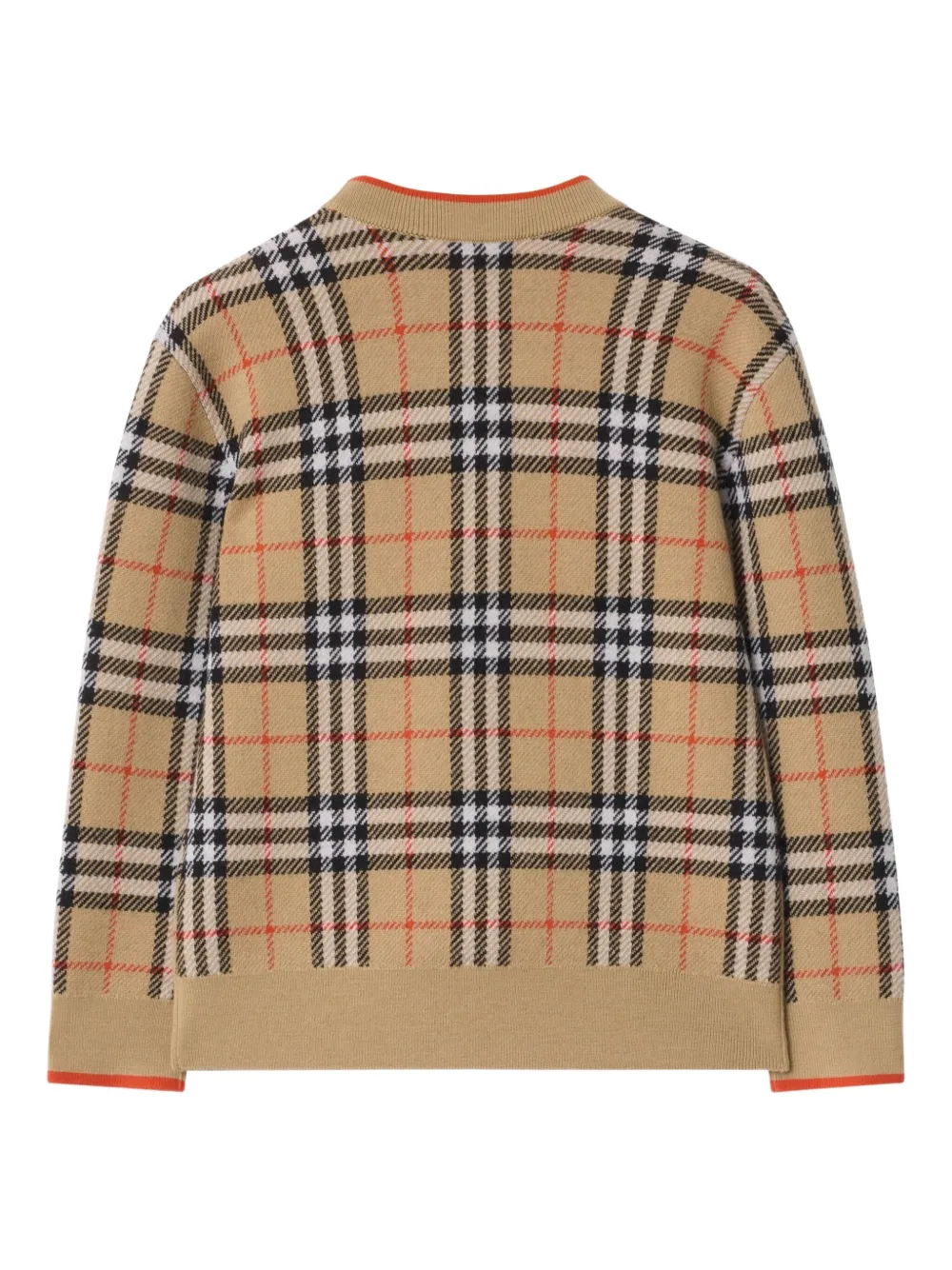 Burberry Kids Geruit wollen vest Beige