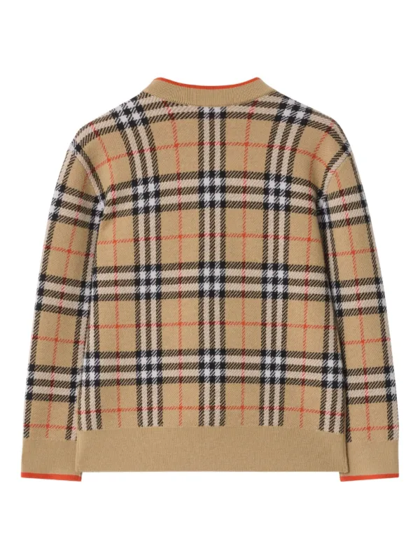 Burberry Kids チェックカーディガン | ニュートラル | FARFETCH JP