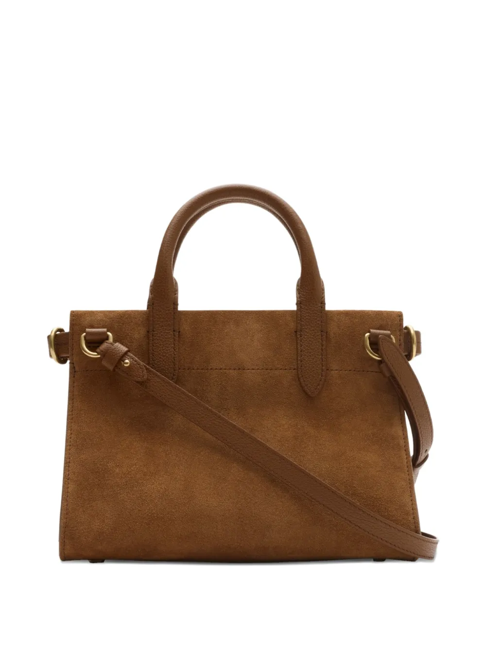 Burberry mini Cotswolds check-engraved tote bag - Bruin