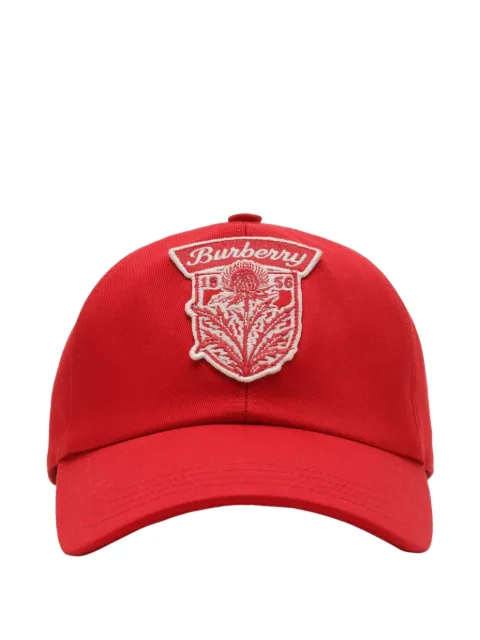 Burberry Thistle Shield appliqué baseball cap
