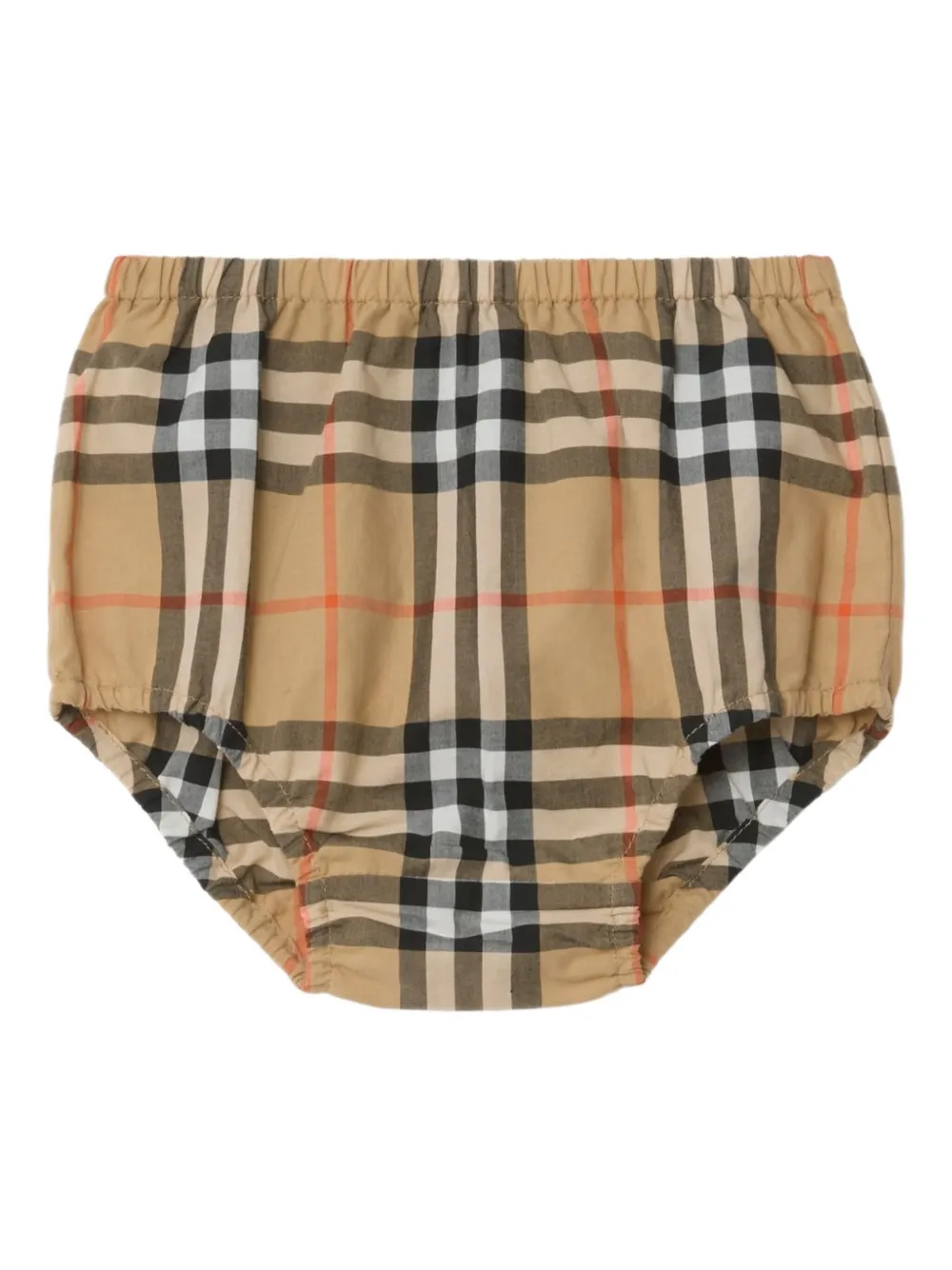Burberry Kids Katoenen jurkset met geruit detail Wit