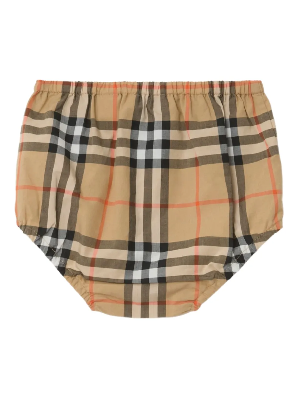 Burberry Kids Katoenen jurkset met geruit detail Wit