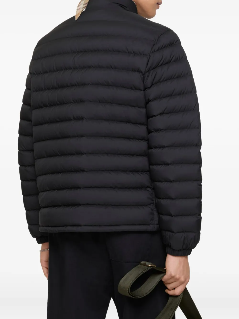 Burberry Gewatteerd jack met logopatch Zwart