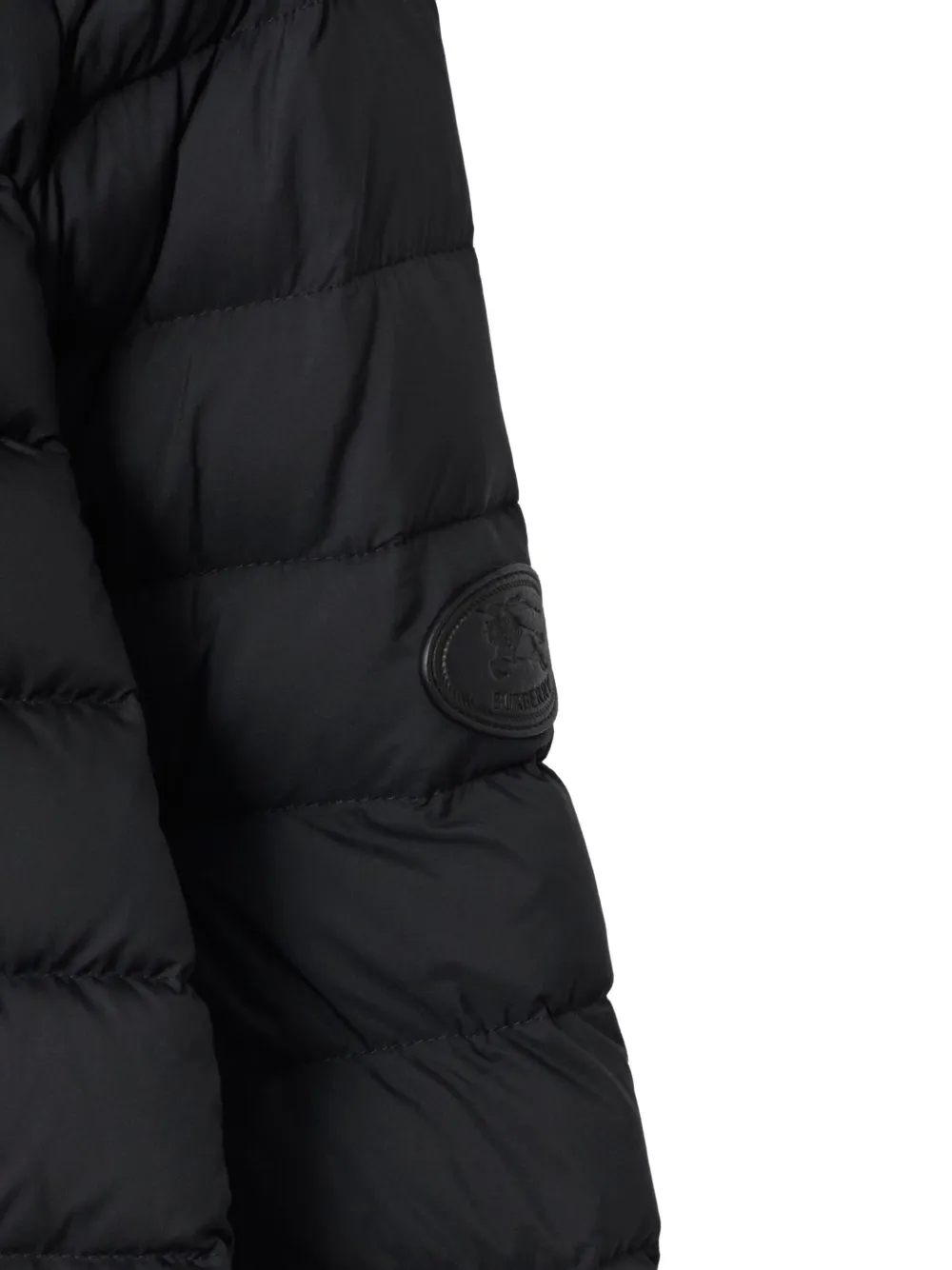 Burberry Gewatteerd jack met logopatch Zwart