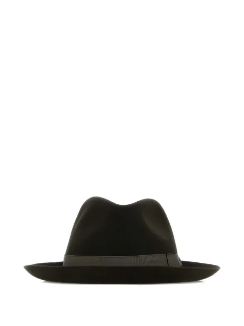 Borsalino ribbon-detail hat
