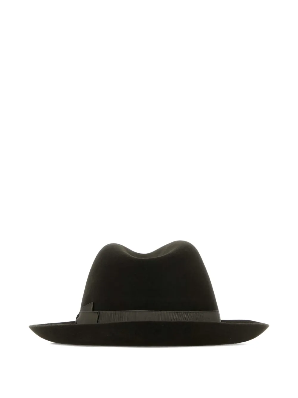 Borsalino ribbon-detail hat - Groen