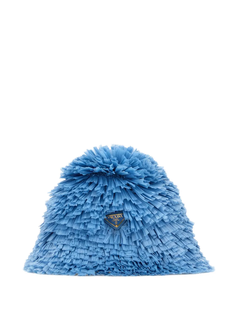 Prada logo-plaque hat - Blu