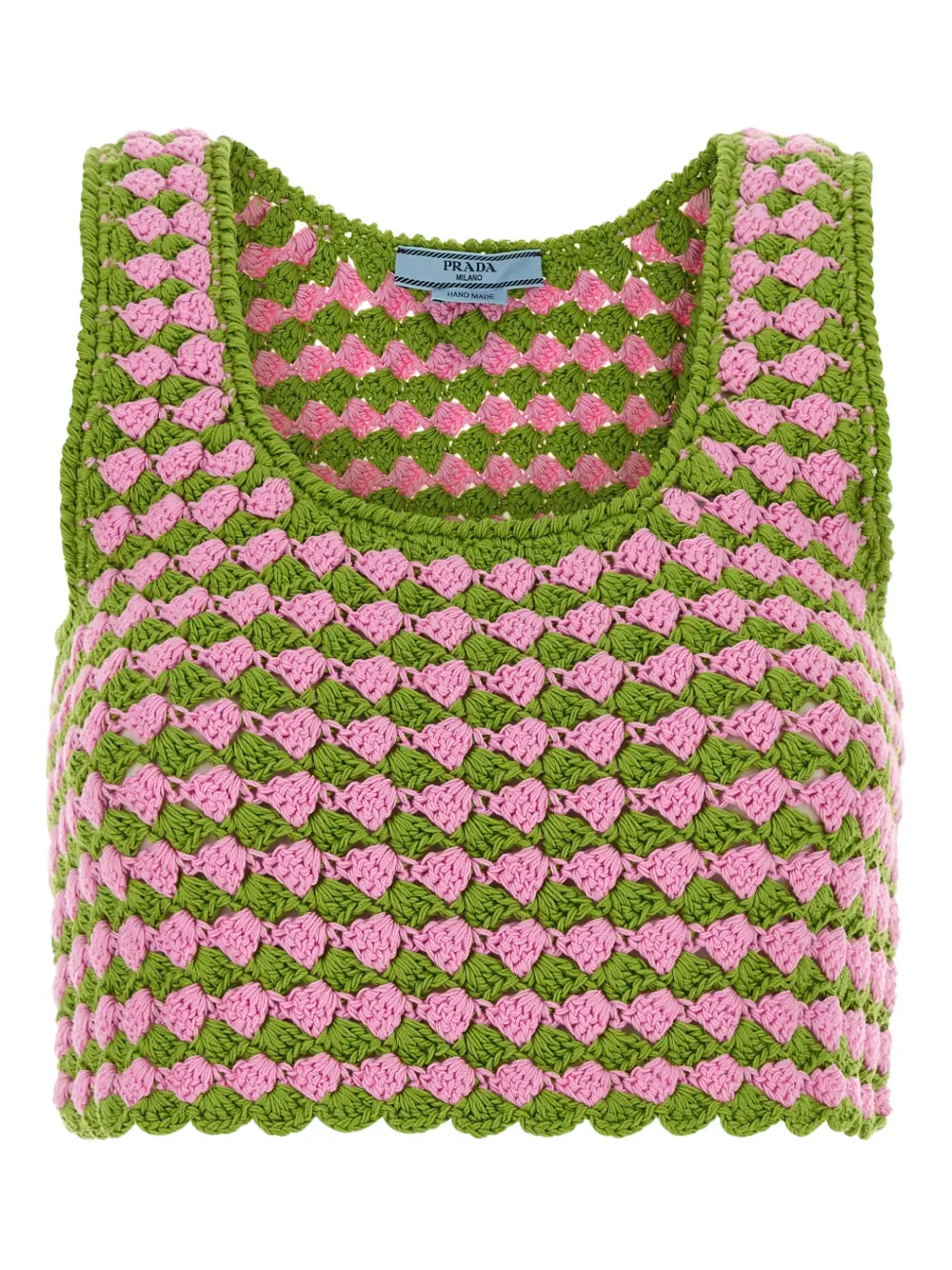 Prada crochet crop top - Verde