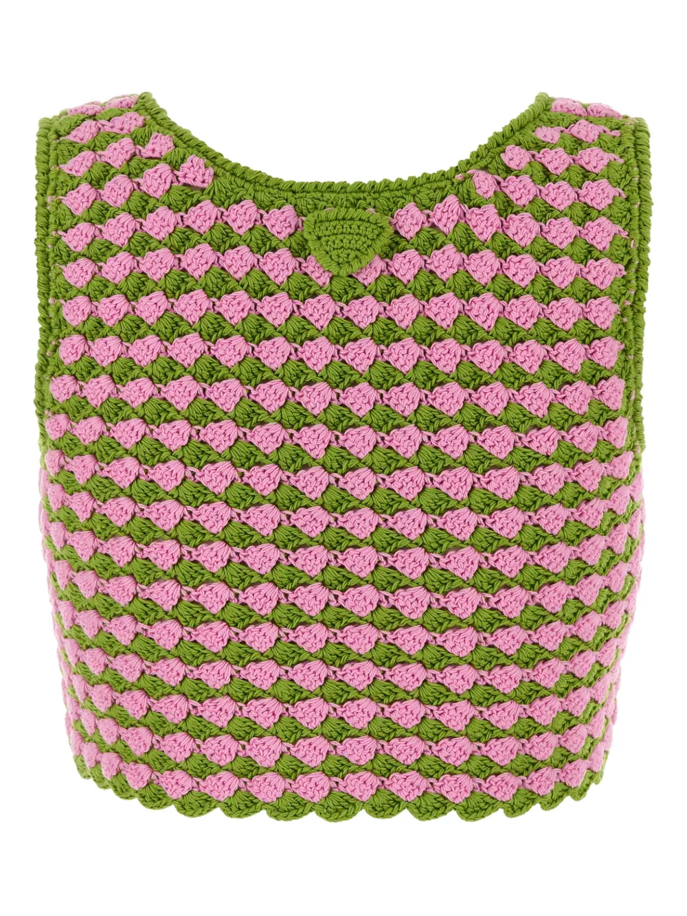 Prada crochet crop top Groen