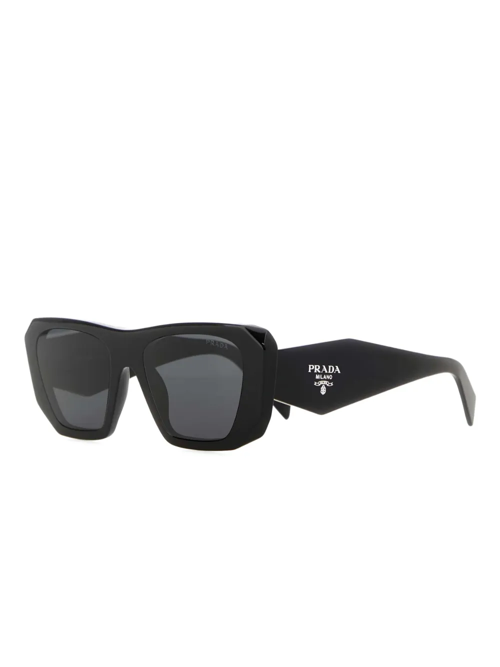 Prada geometric-frame sunglasses - Zwart