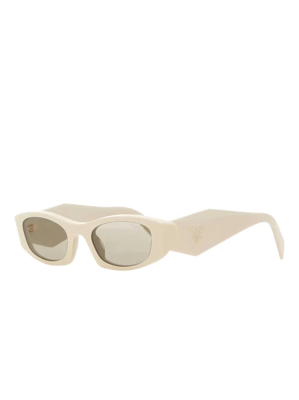Prada geometric-frame sunglasses - Beige
