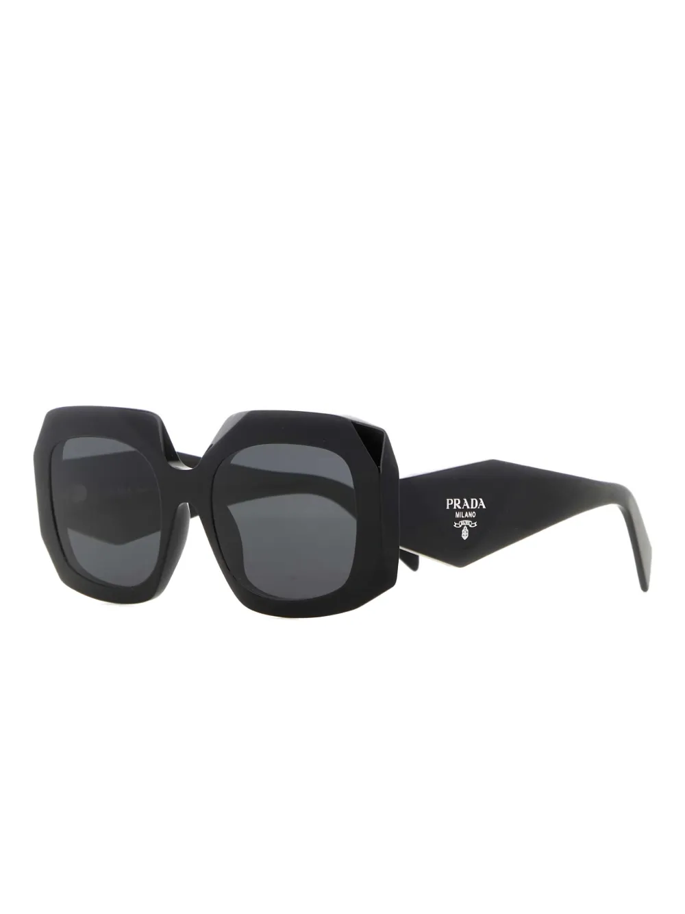 Prada Eyewear geometric-frame sunglasses - Schwarz